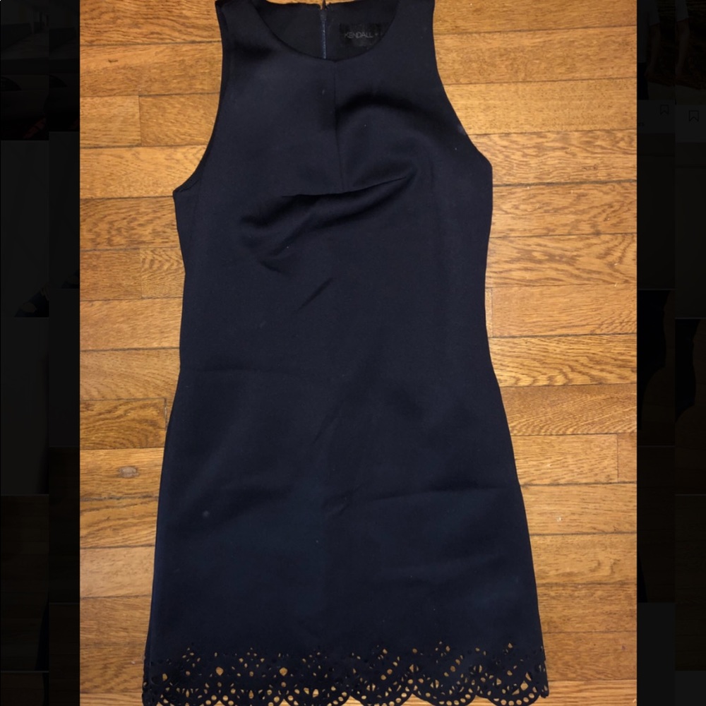 Kendall & Kylie black dress with eyelet embroidery